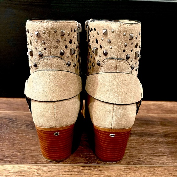 Coach Pia Stud Western Bootie in Oat - Picture 3 of 5